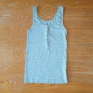 Blue And White Striped Tank Top